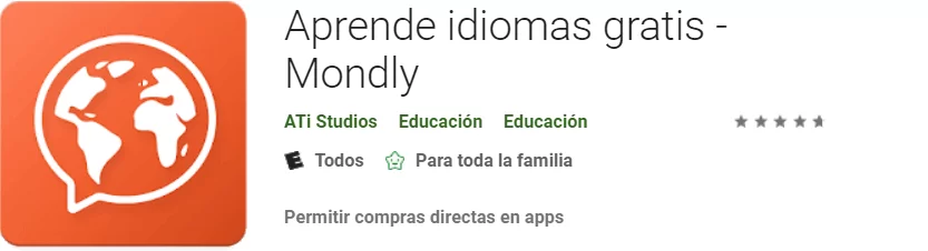 descargar Mondly idiomas para niños